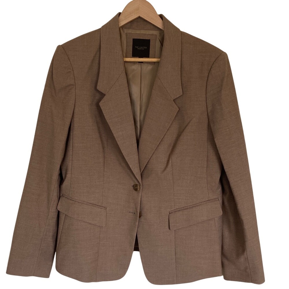 The Limited Collection Classic Brown Blazer Two Button Tailored Jacket Size M